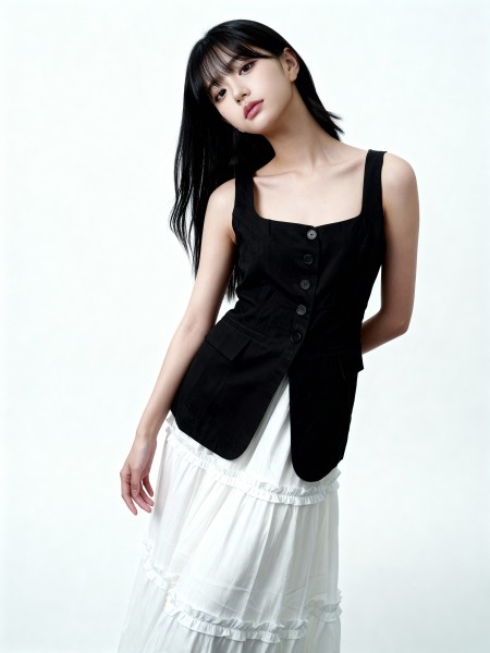 Low Round Neck Knit Top