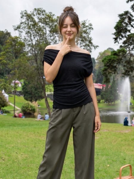 PG Off Shoulder Drapes Top