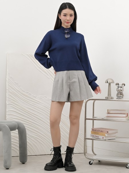 SMARTEN High Neck Knit Top