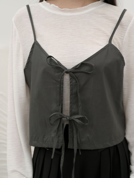 SMARTEN Two Ways Wear Leather Top