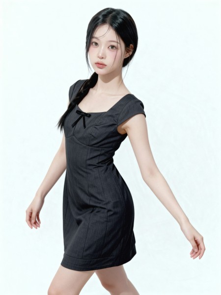 Layla A Line Dress With Ribbon