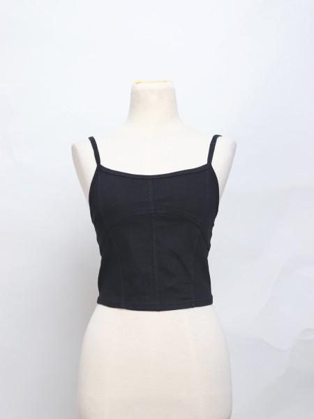 SEA CORE Spagetti Strap Denim Top