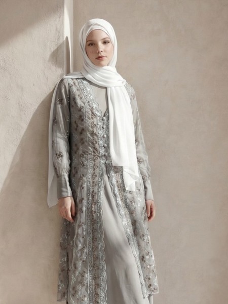 ELITE Tafetta Embroidery Layers Gamis