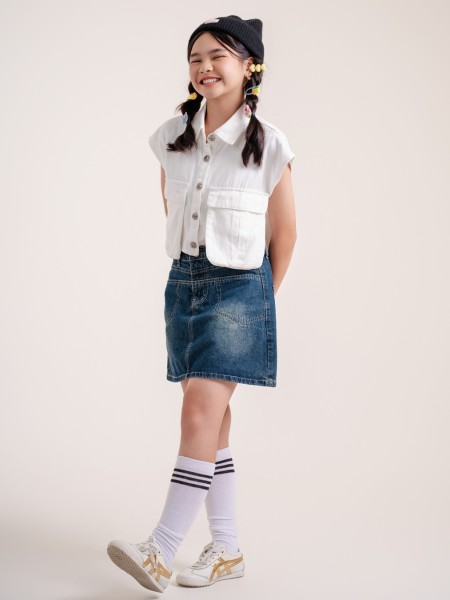JR DITOX Beatrice Dark Denim Skort