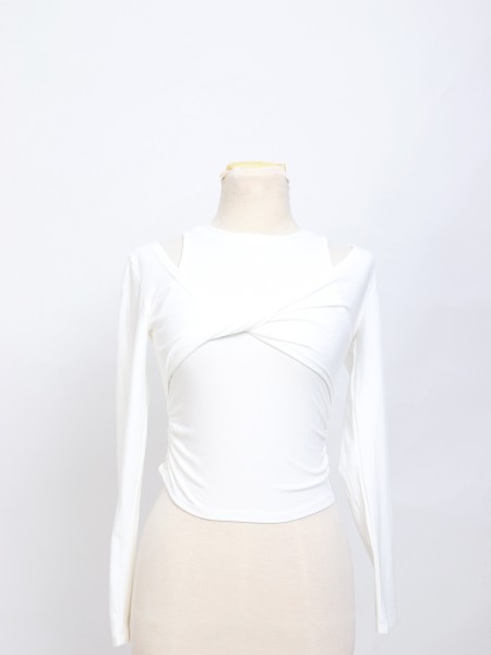 SMARTEN Fake Racer Tank with Twisted Long Sleeves