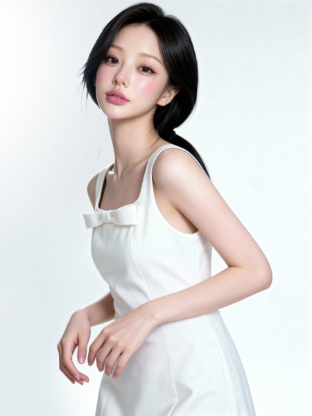 ELITE Mia Square Neck Bow Mini Dress