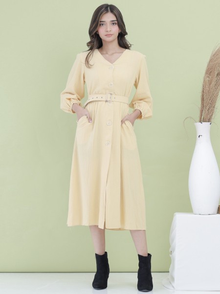 EID23 Aninda Midi Dress With Belt