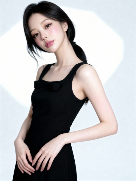 ELITE Mia Square Neck Bow Mini Dress