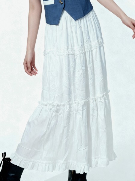 Gaia Lace Tiered Maxi Skirt