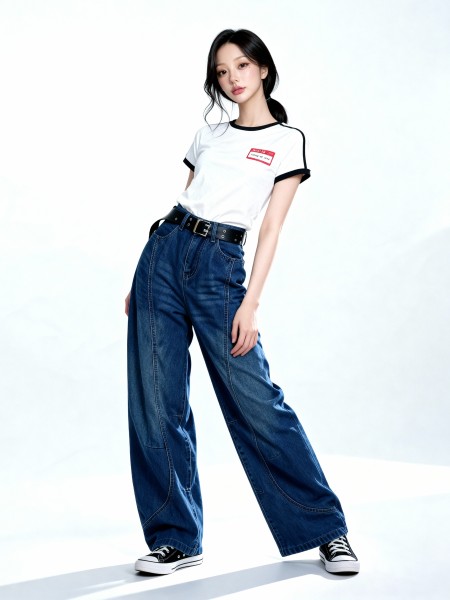 Barrel Dark Denim Jeans