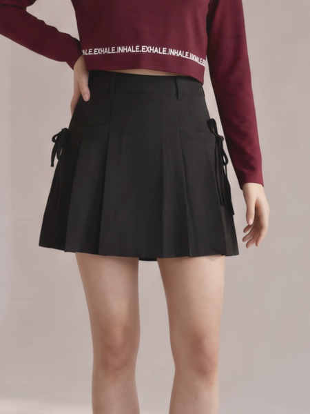 JR CORE Soft Ties Pleats Skort