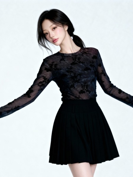 Winter Pleats Balloon Skirt