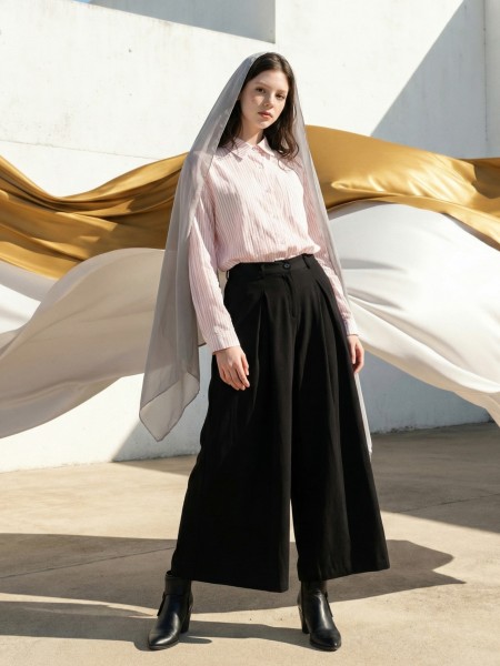 EID Sheer Stripes Outer Shirt