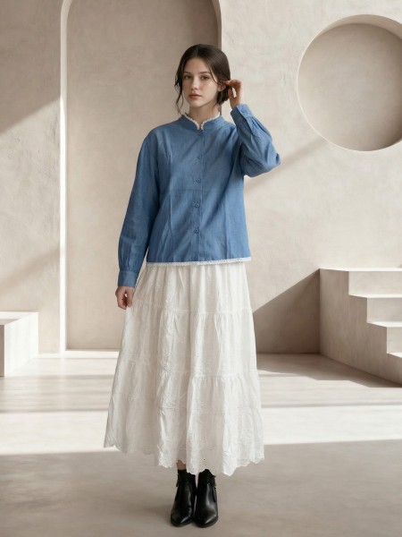 EID Harper Orien Collar Denim Shirt