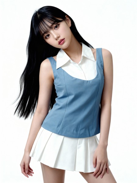 Detachable Collar With Low Neck Top