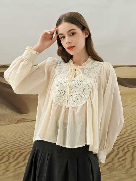 ELITE EID4 Embroidery Lace Combi Top