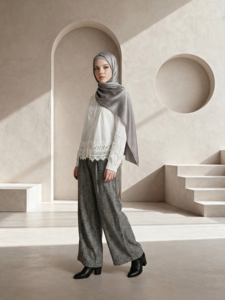 EID Collar & Bottom Embroidery Shirt