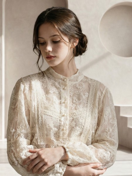 EID ELITE Taffeta Embroidery Top