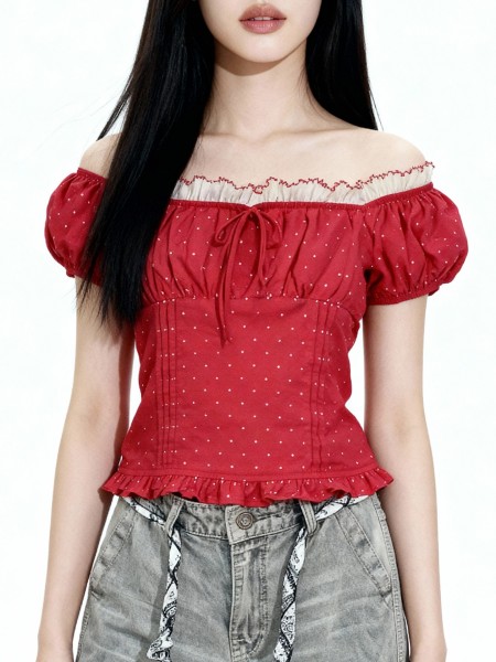 JR Noelle Polka Top FREE Scrunchie