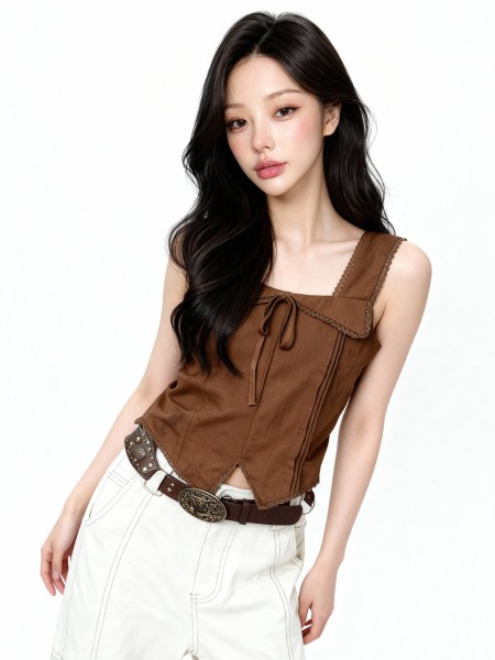 Avery Linen Combo Top