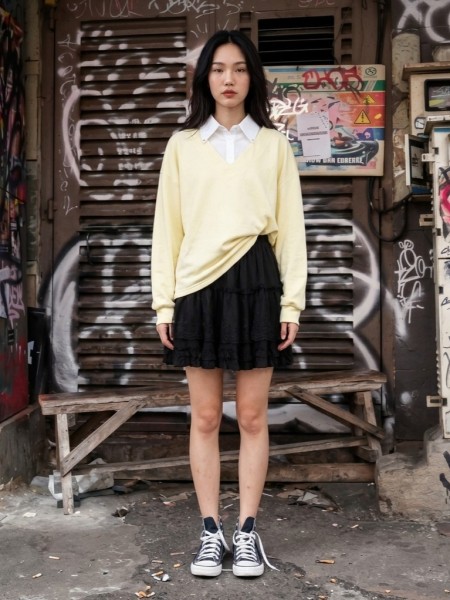 JR NRC Layer Shirt And Tee Combi Top