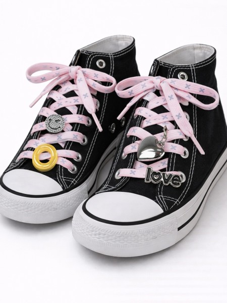 LOVE Pink Shoes lace with 4 acc