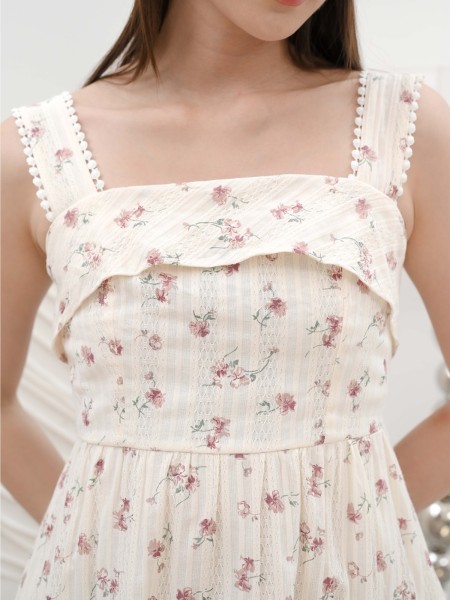 DITOX SPRING FLOWER LACE OUTLINE DRESS
