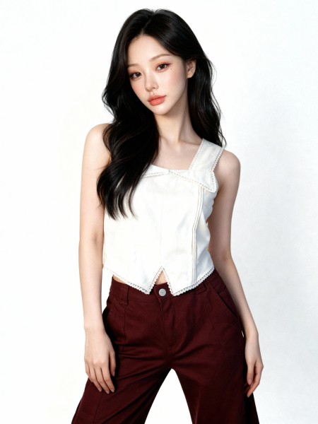 Avery Linen Combo Top