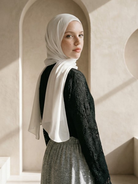 EID Lyana High Neck Full Eyelet Embroidery Top