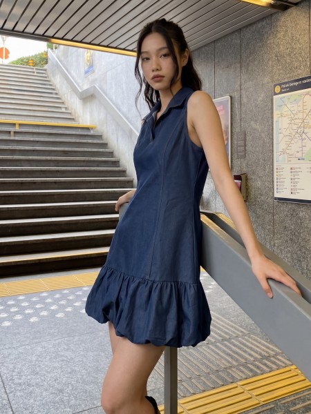 JR NRC Bubble Denim Dress