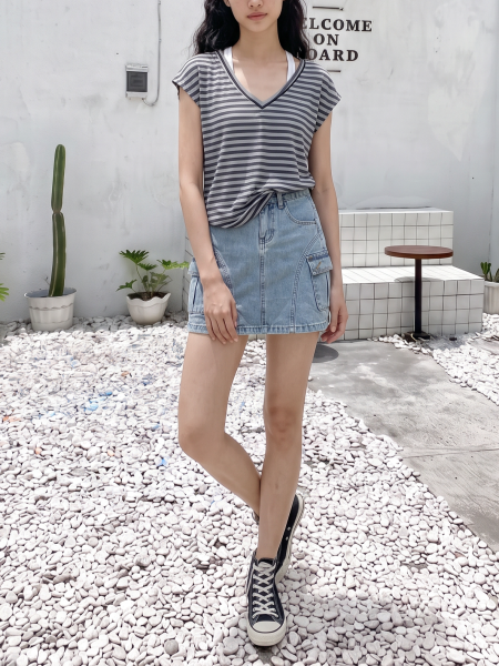 JR CORE Fake Inner With Outer Sleeves Tee