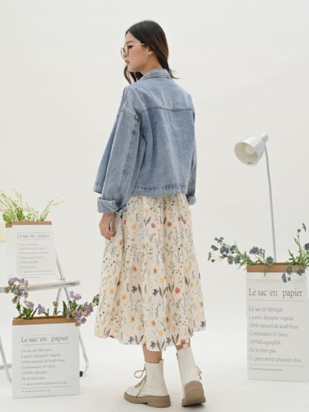 ELITE Embroidery eyelet luxe midi dress