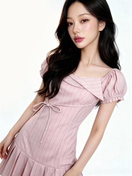 Faye Grid Lines Dress