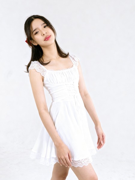 ELITE CNY Corset Tied Mini Dress