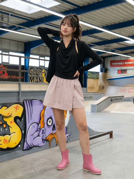 JR NRC Face Inner High Neck And Cardigan