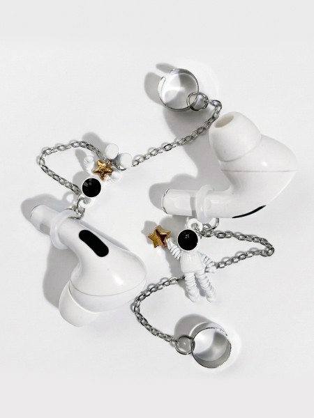Airpods Astronaut Star Silver Color Earhatch