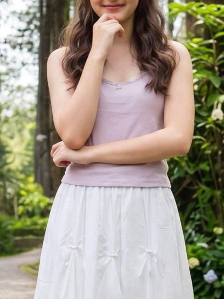 JR CORE PG Low Neck Lace Edge With Ribbon Acc Tee