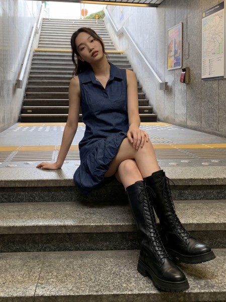 JR NRC Bubble Denim Dress