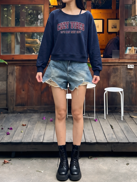 JR PG 'Cozy Vibes' Off Side Jersey Top