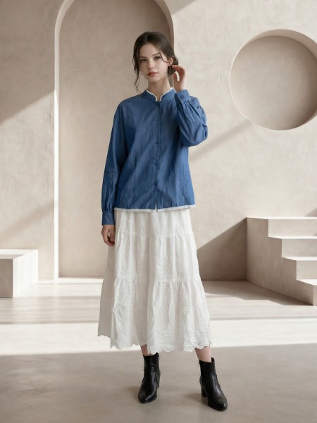 EID Harper Orien Collar Denim Shirt