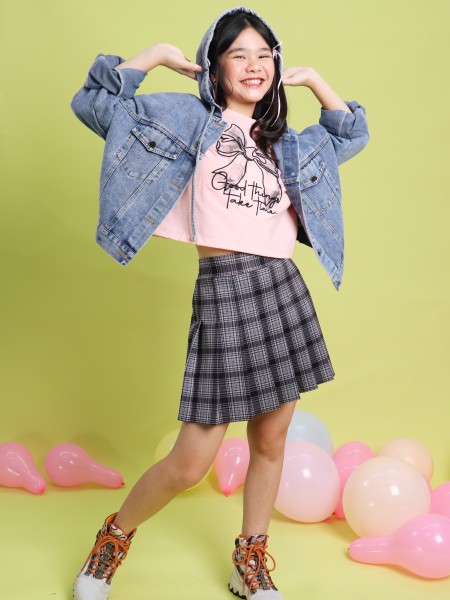 JR DITOX Alexa Hoodie Denim Jacket