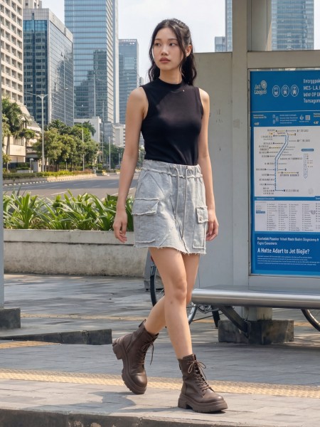 JR NRC Unfinished Edge Sweat Skort