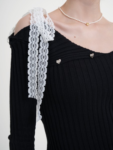 SMARTEN Lace Combi Knit Wear