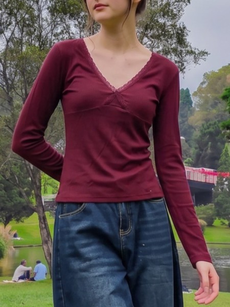 PG Sheer V Neck Tee