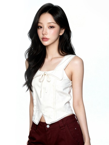 Avery Linen Combo Top