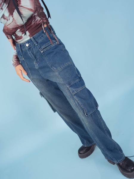 PT Dark Blue Cargo Denim