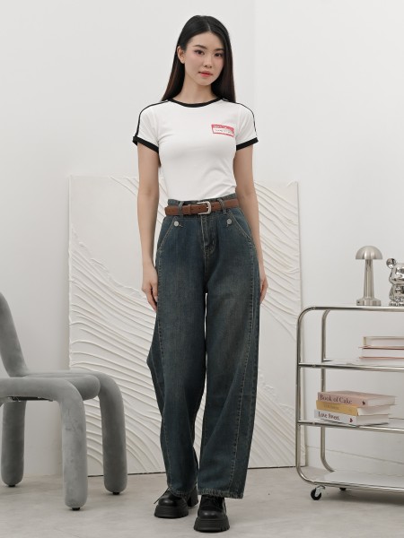 SMARTEN ELAINE DARK DENIM JEANS