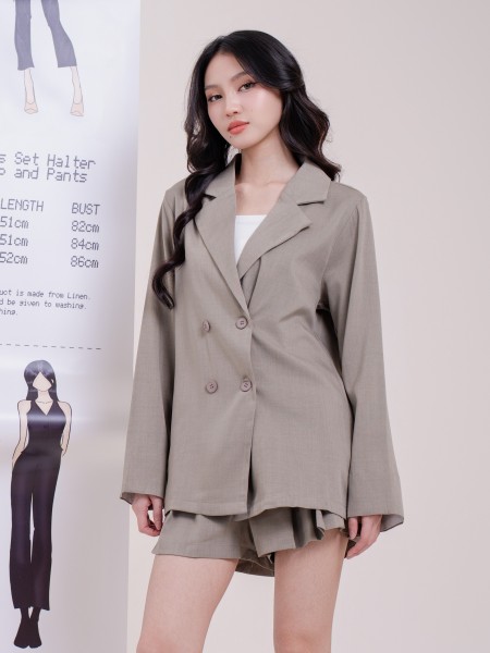 SMARTEN Bundling Blazer with Pleats Short