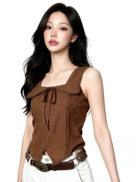 Avery Linen Combo Top