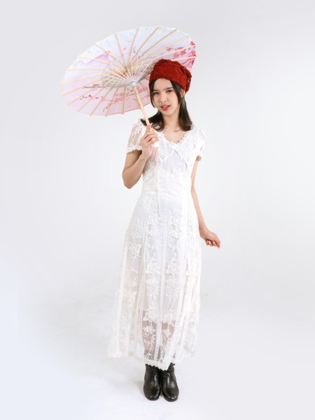 ELITE CNY Margared Midi Lace Dress